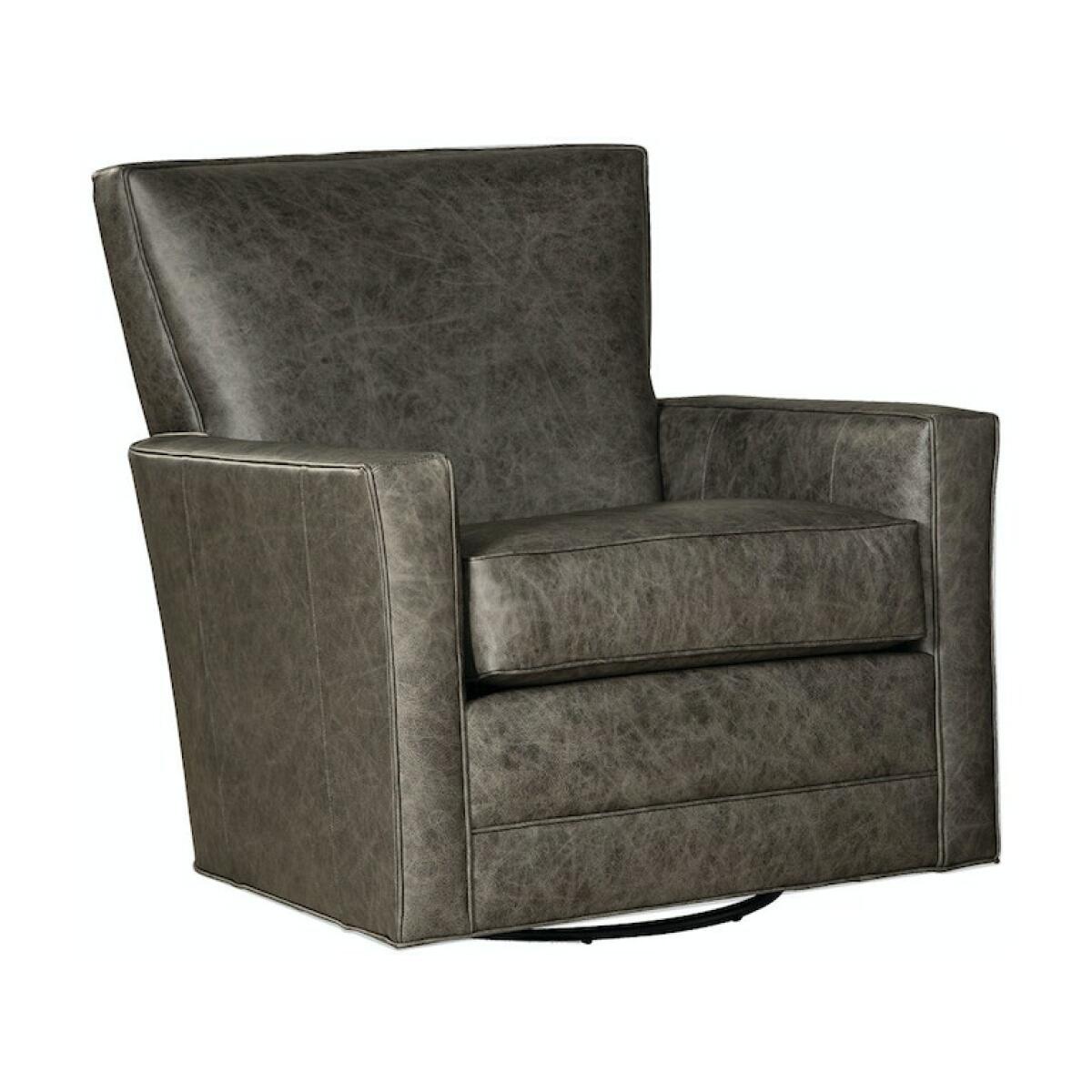 CM Leather Swivel Glider Chair L055610BDSG Chairs Craftmaster Furniture 4