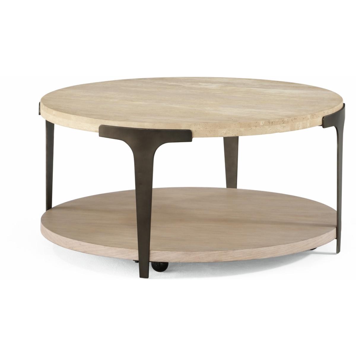 Omni Round Coffee Table with Casters Cocktail & Coffee Tables Customizable 4