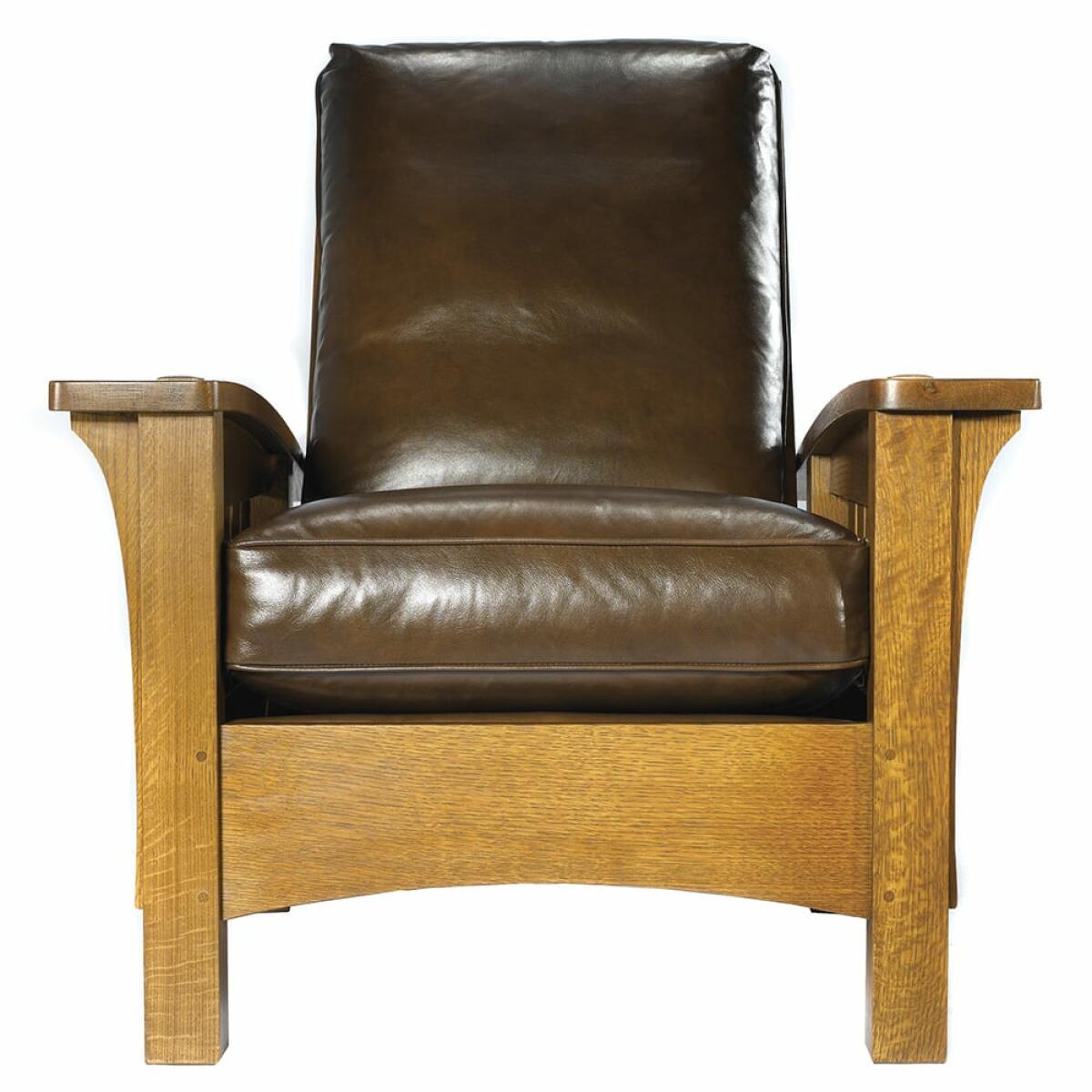 Bow Arm Morris Chair with Loose Cushion Chairs Customizable 7