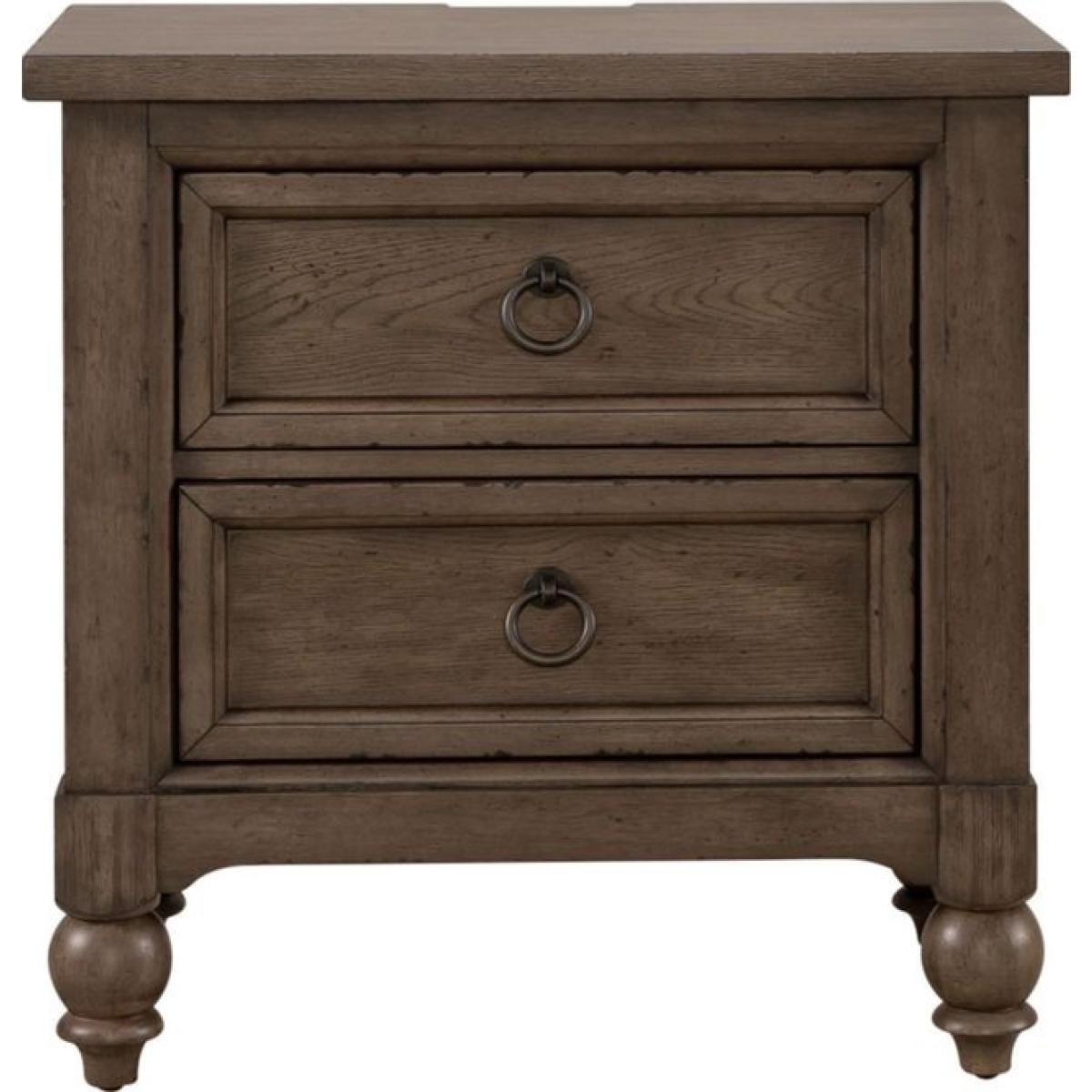 Americana Farmhouse Dusty Taupe Nightstand Nightstands Liberty Furniture 4