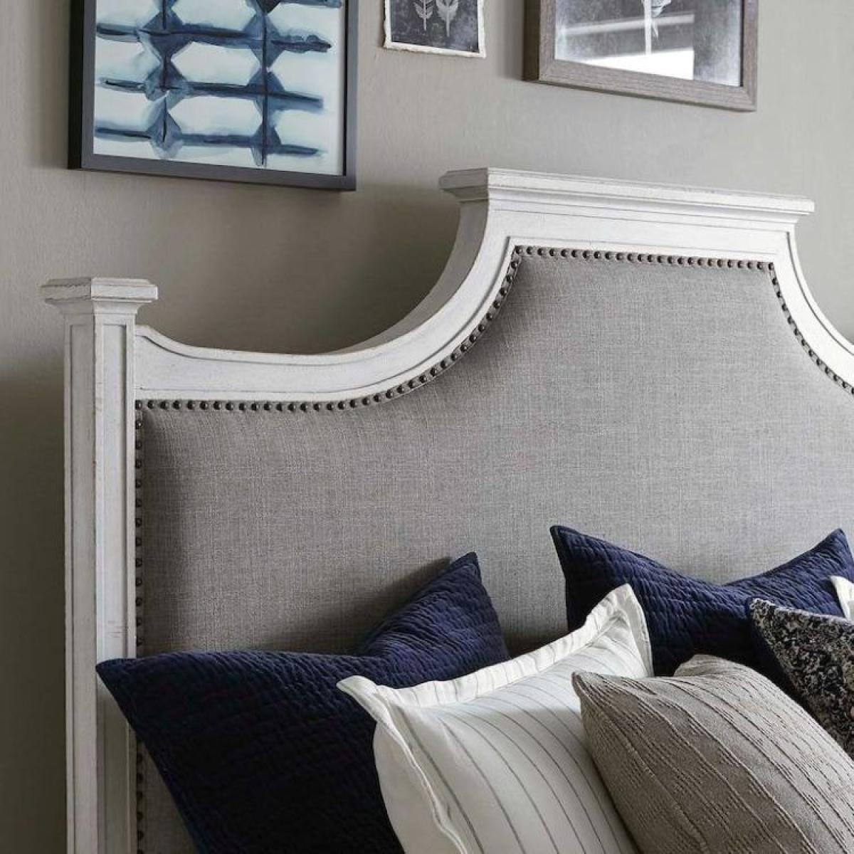 Bella Queen Upholstered Bed Beds Bassett Furniture 5