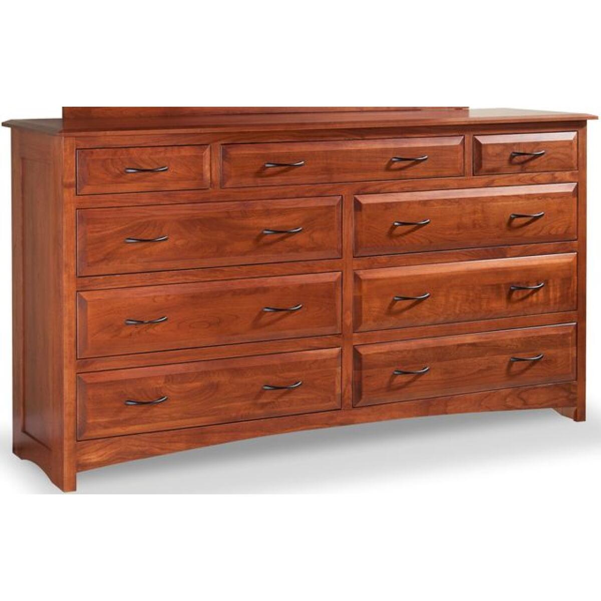 9 Drawer Double Dresser with Tall Wide Mirror 35-3359 Dressers Customizable 5