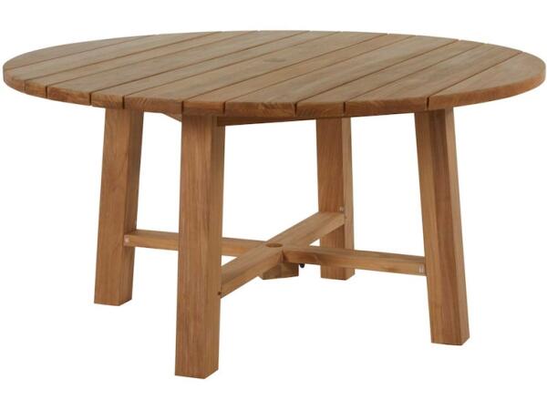 Paige Teak Round Dining Table Outdoor Tables Summer Classics