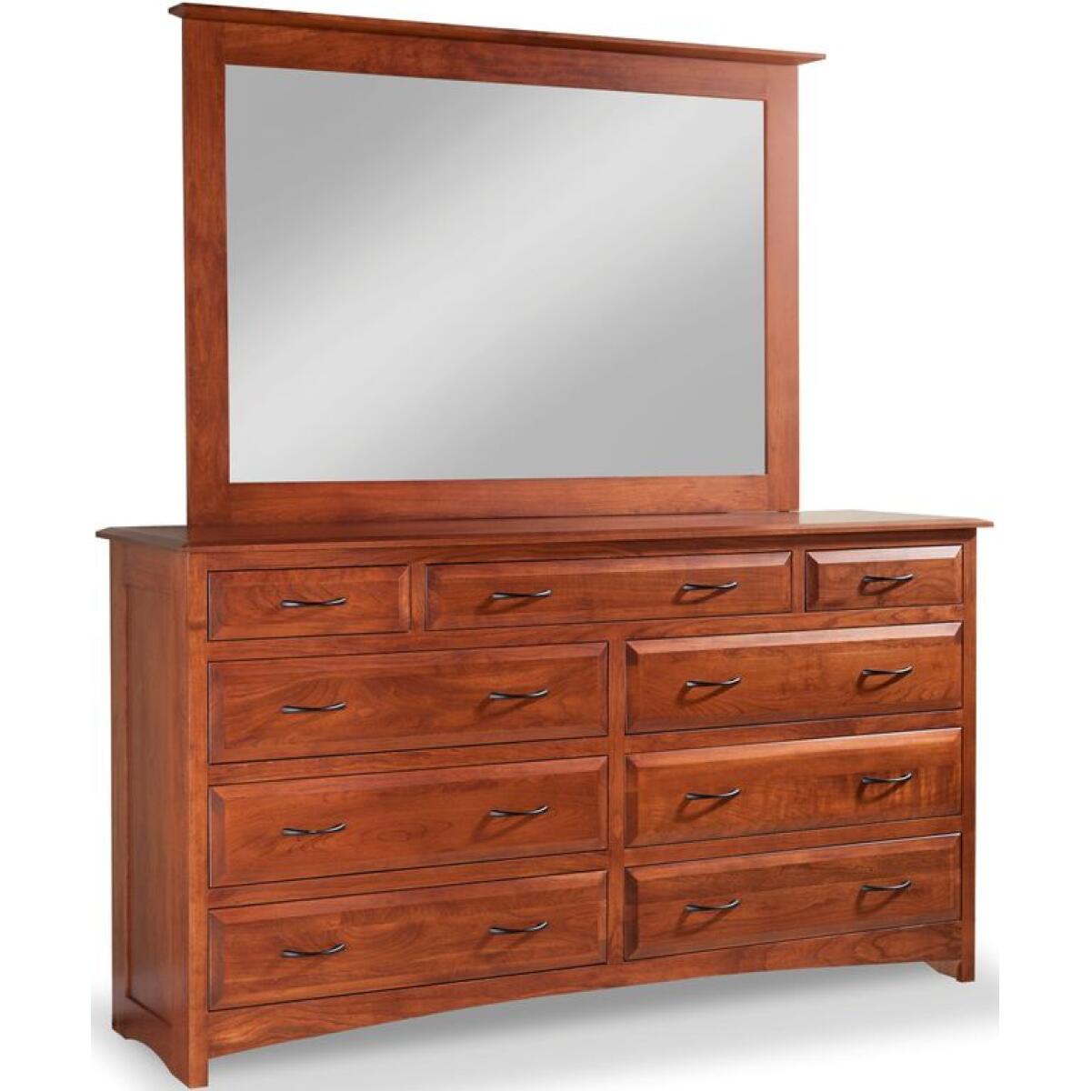 9 Drawer Double Dresser with Tall Wide Mirror 35-3359 Dressers Customizable 4