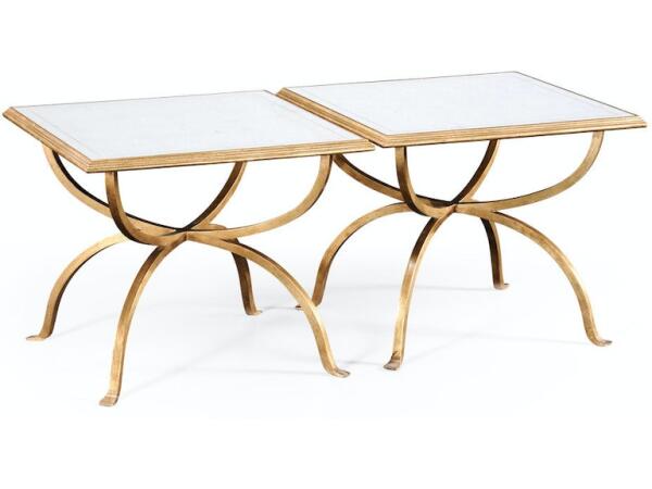 Aglomisa & Gilded Iron Set Of Two Tables End tables