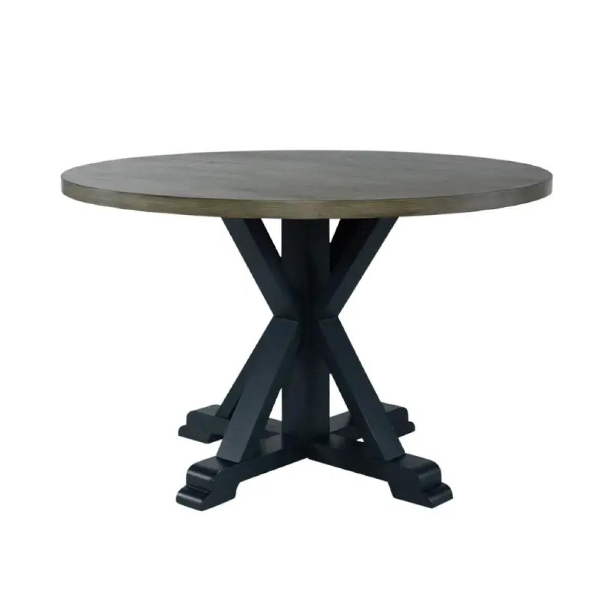 Lakeshore Single Pedestal Table- Navy Dining Sets Liberty Furniture 4