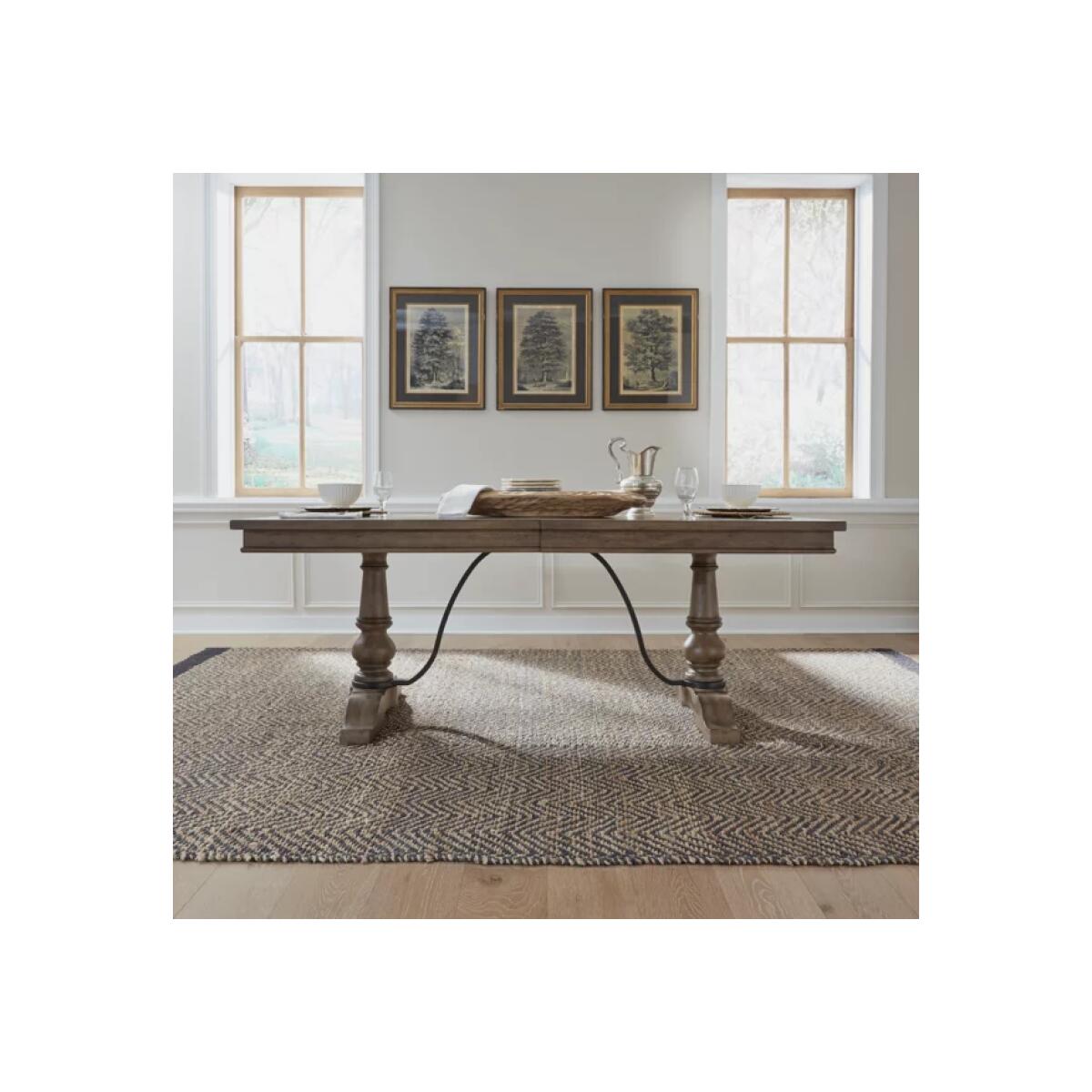 Americana Farmhouse Trestle Table Top Dining Tables Liberty Furniture 5