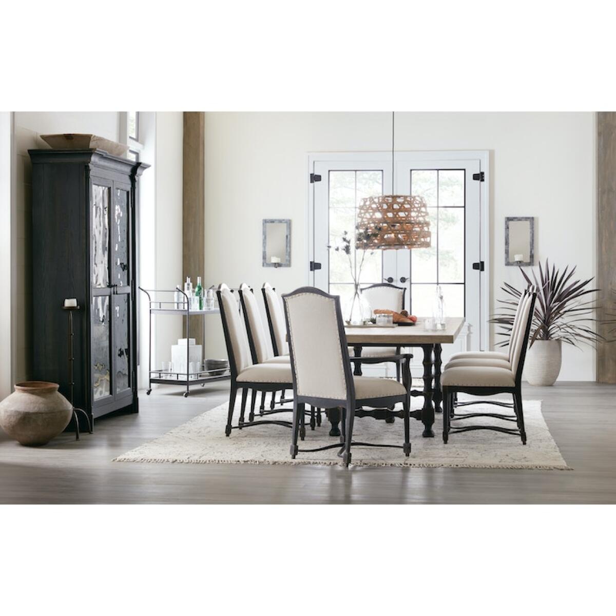 Ciao Bella 84in Trestle Table Top with 2 18″ Leaves Dining Tables Hooker Furniture 7