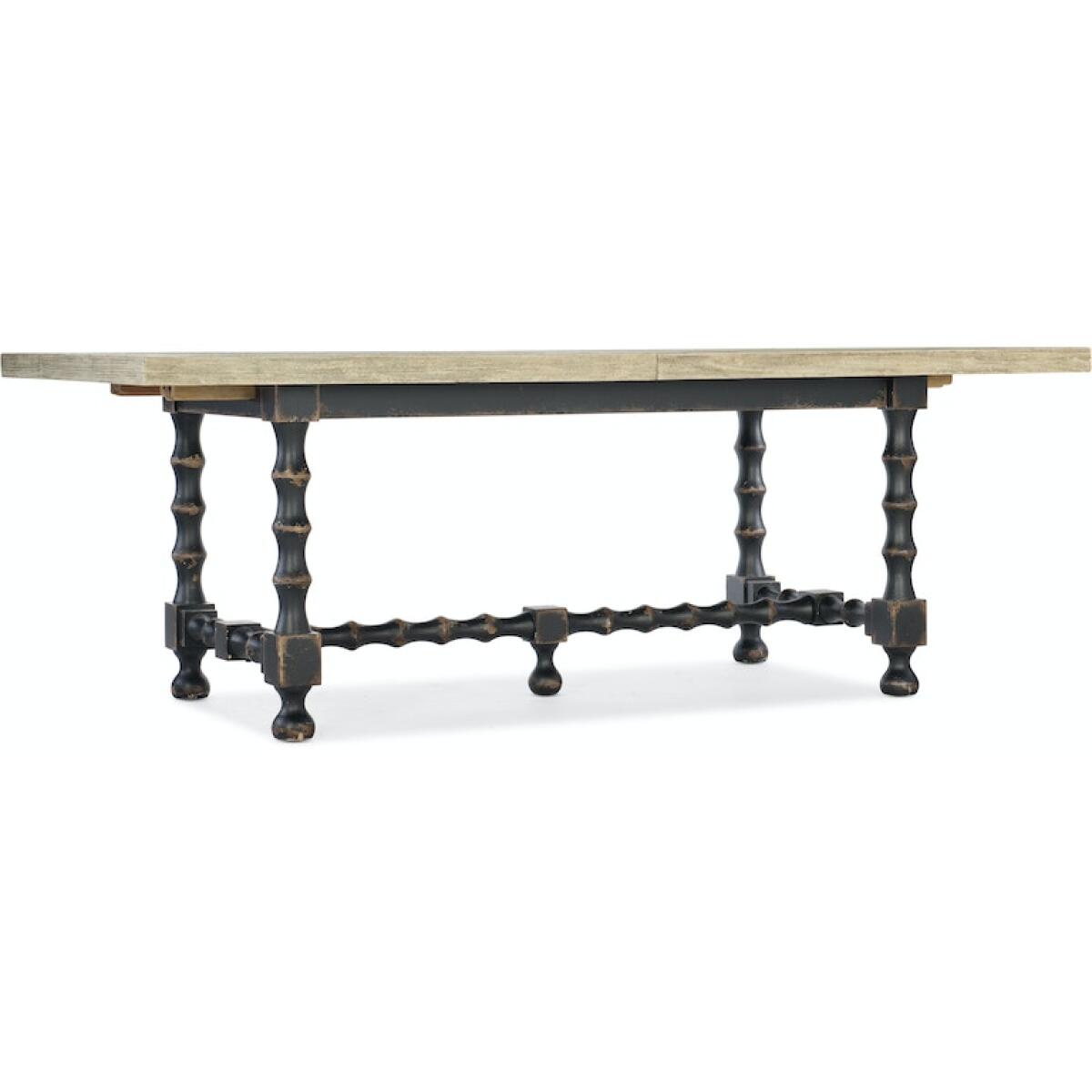 Ciao Bella 84in Trestle Table Top with 2 18″ Leaves Dining Tables Hooker Furniture 4