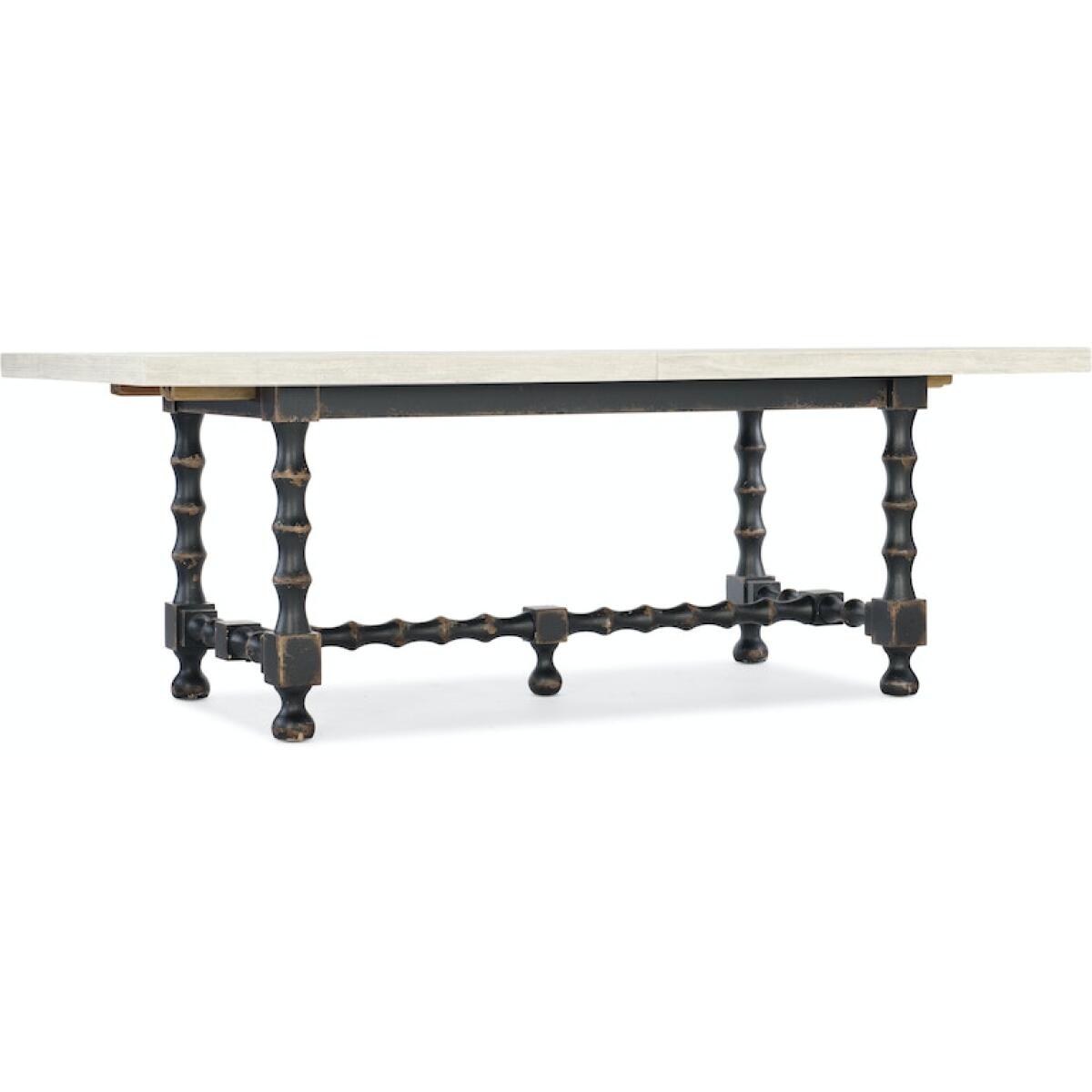 Ciao Bella 84in Trestle Table Base in Black Dining Tables Hooker Furniture 4