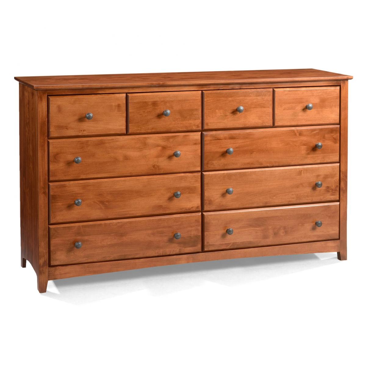 Shaker 10 Drawer Dresser Dressers Archbold Furniture 4