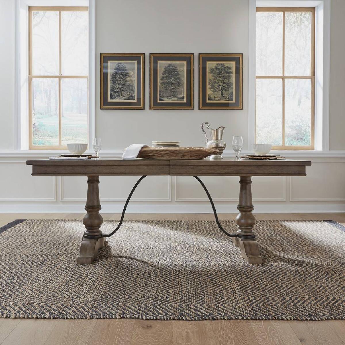 Americana Farmhouse Trestle Table Base Dining Tables Liberty Furniture 5