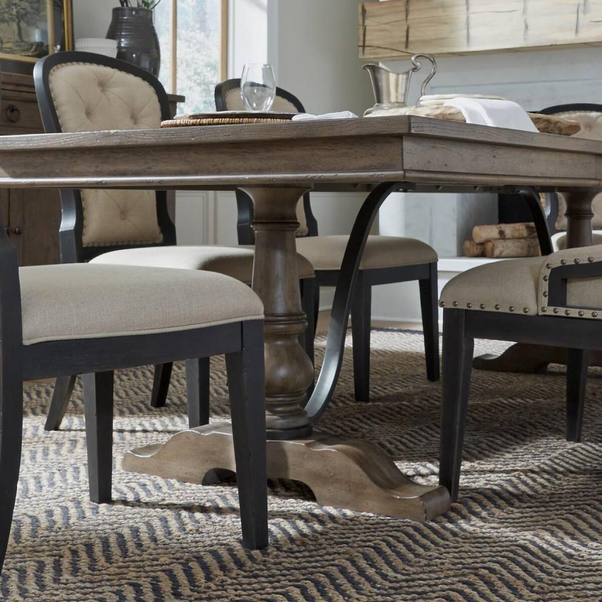 Americana Farmhouse Trestle Table Base Dining Tables Liberty Furniture 6