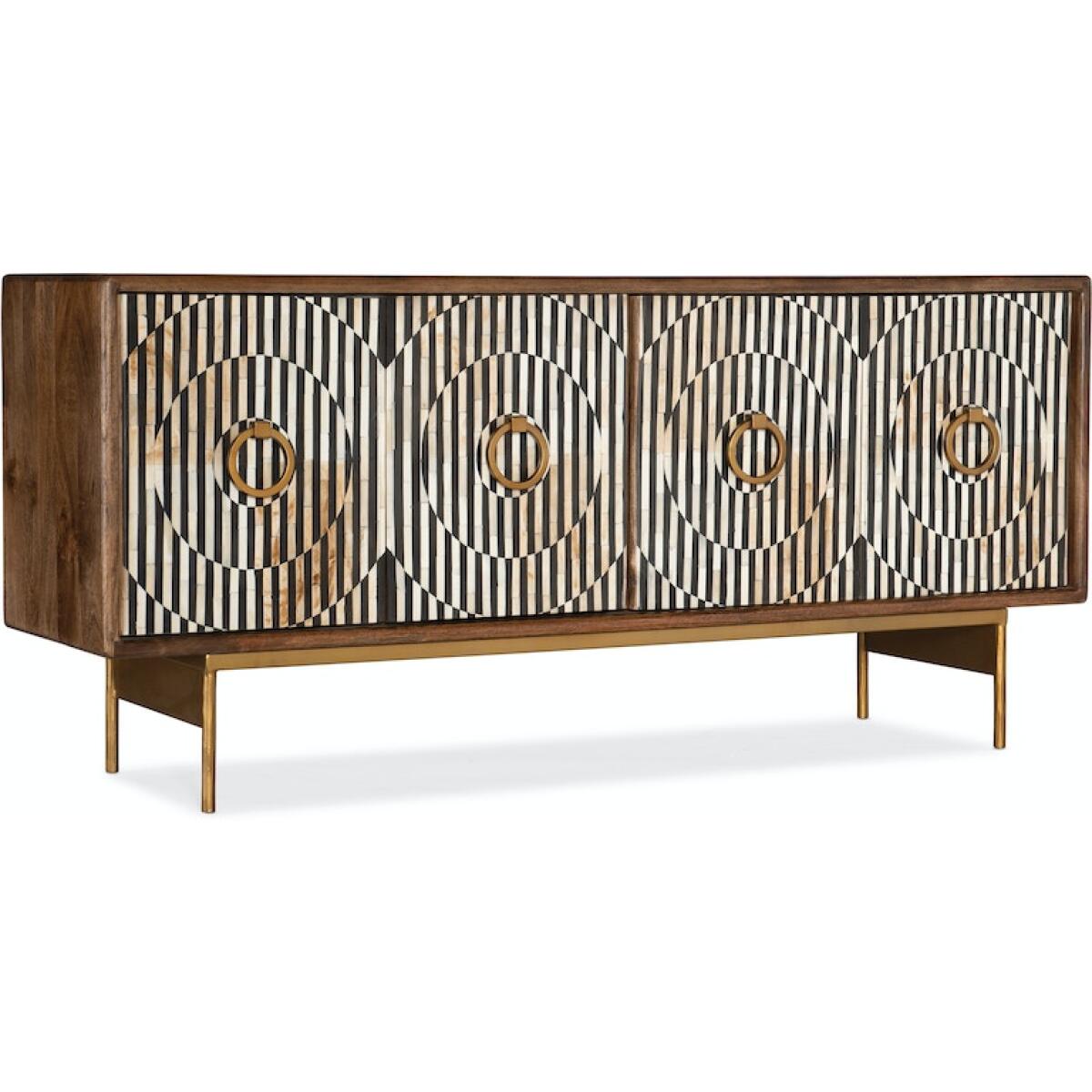 Melange Russell Credenza Entertainment Stands Hooker Furniture 4