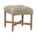 Living Room Tufted Linen Stool