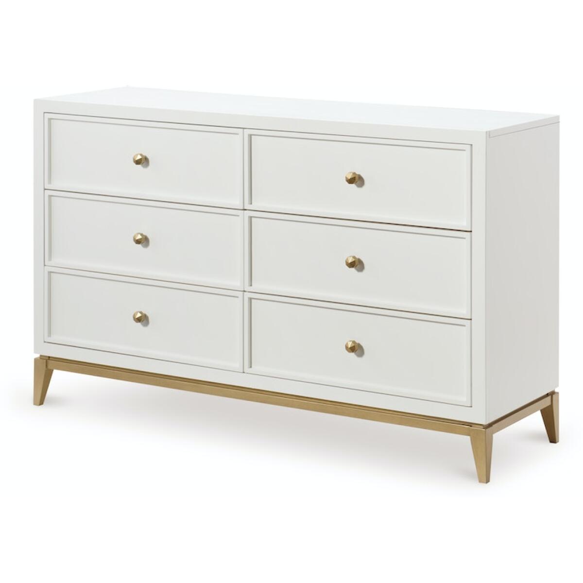 Chelsea by Rachael Ray in White with Gold Dressers Legacy Classic Furniture 4