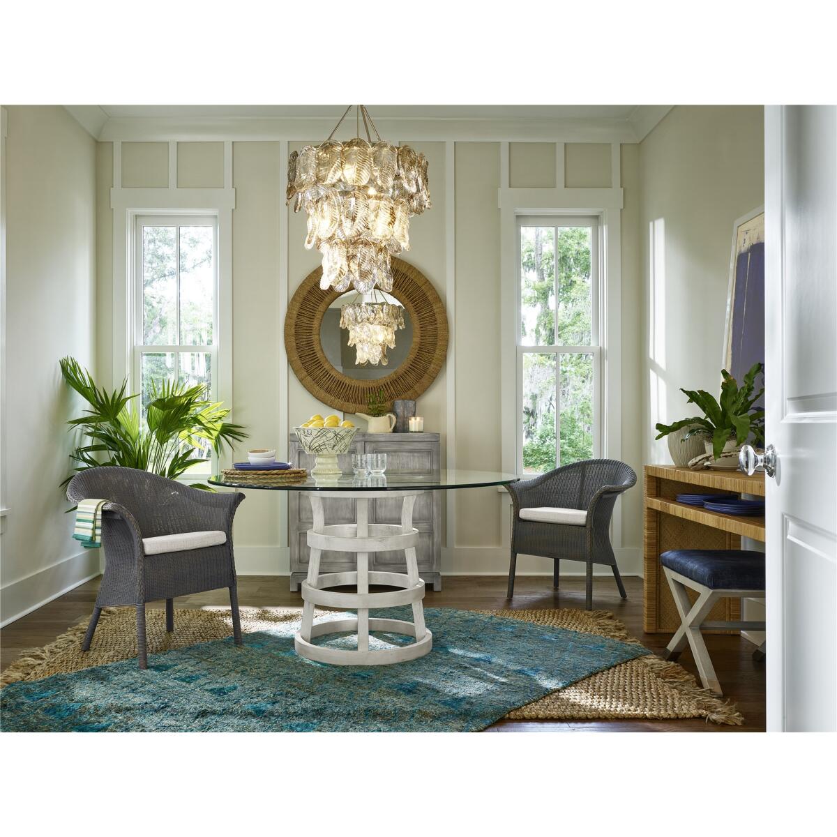 Coastal Living Escape Round Glass Table 54″ in Sandbar Dining Tables Universal Furniture 6