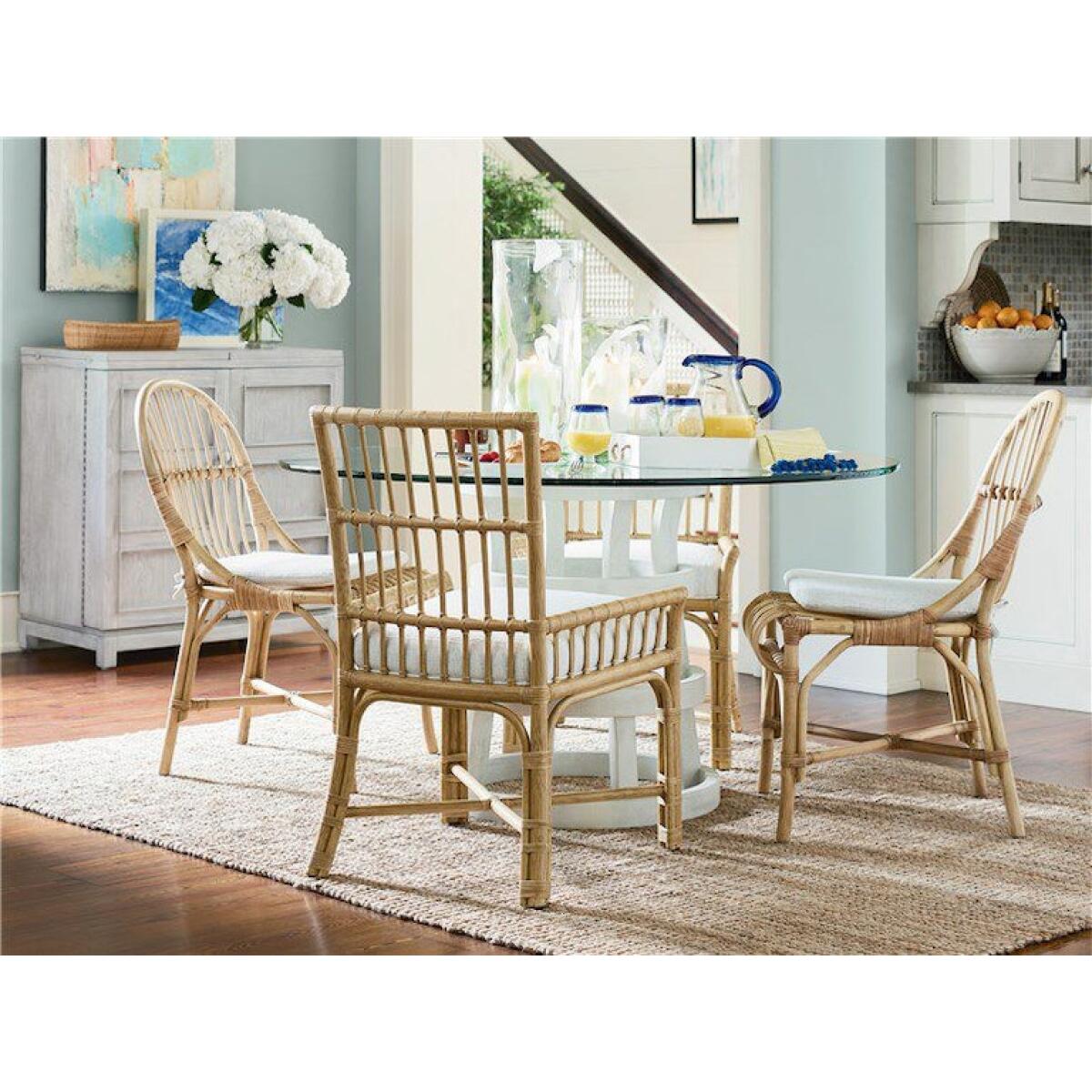 Coastal Living Escape Round Glass Table 54″ in Sandbar Dining Tables Universal Furniture 5