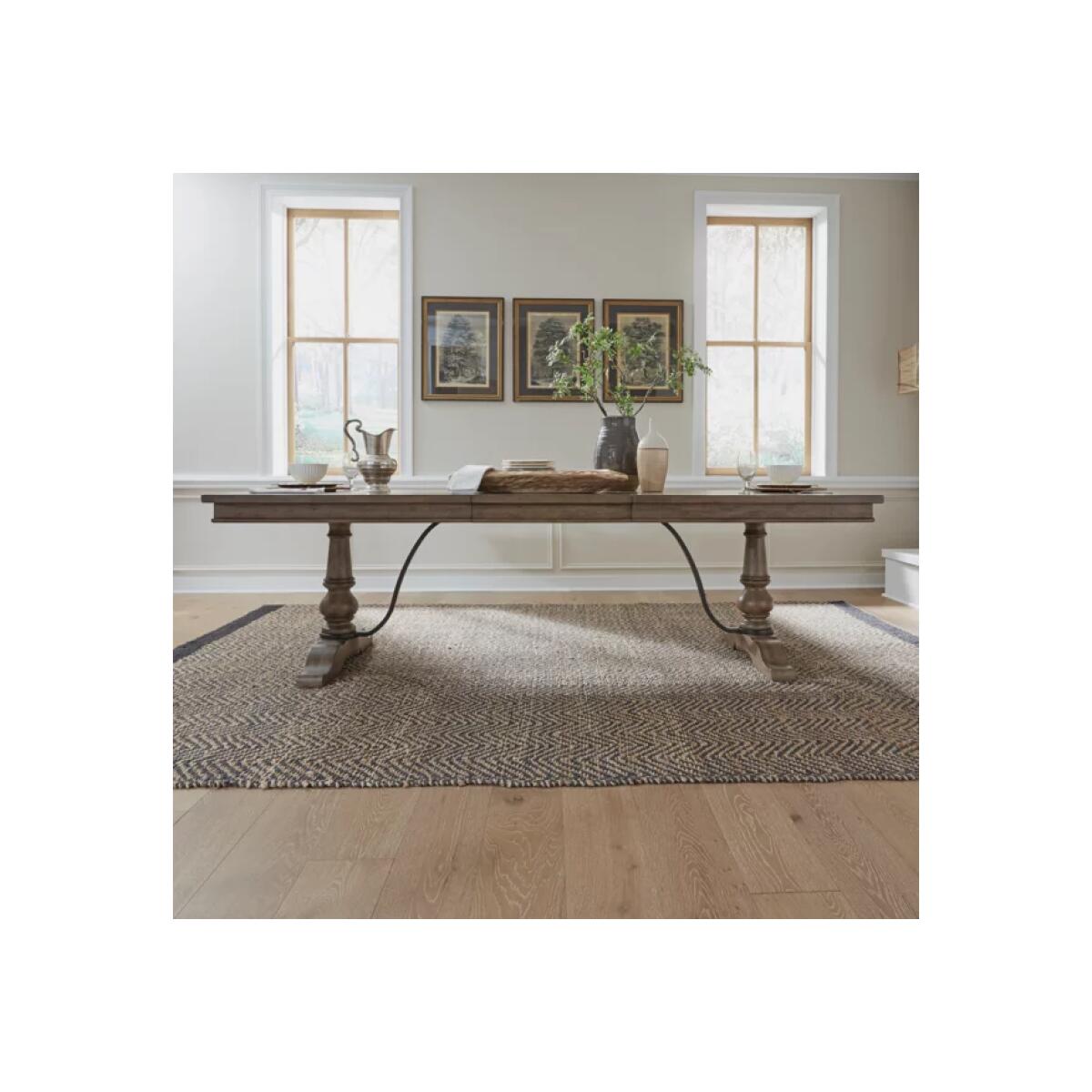 Americana Farmhouse Trestle Table Top Dining Tables Liberty Furniture 4