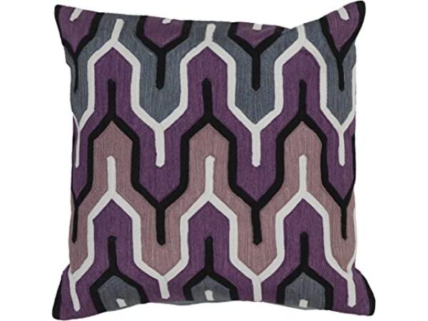 AR107-1818D Down Fill Pillow, 18 by 18-Inch, Slate Accent Pillows Surya