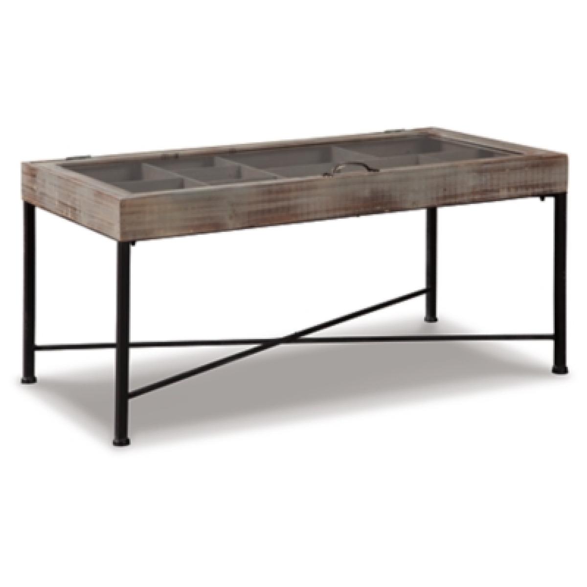 Shellmond Coffee Table with Display Case Outlet Home Decor 5