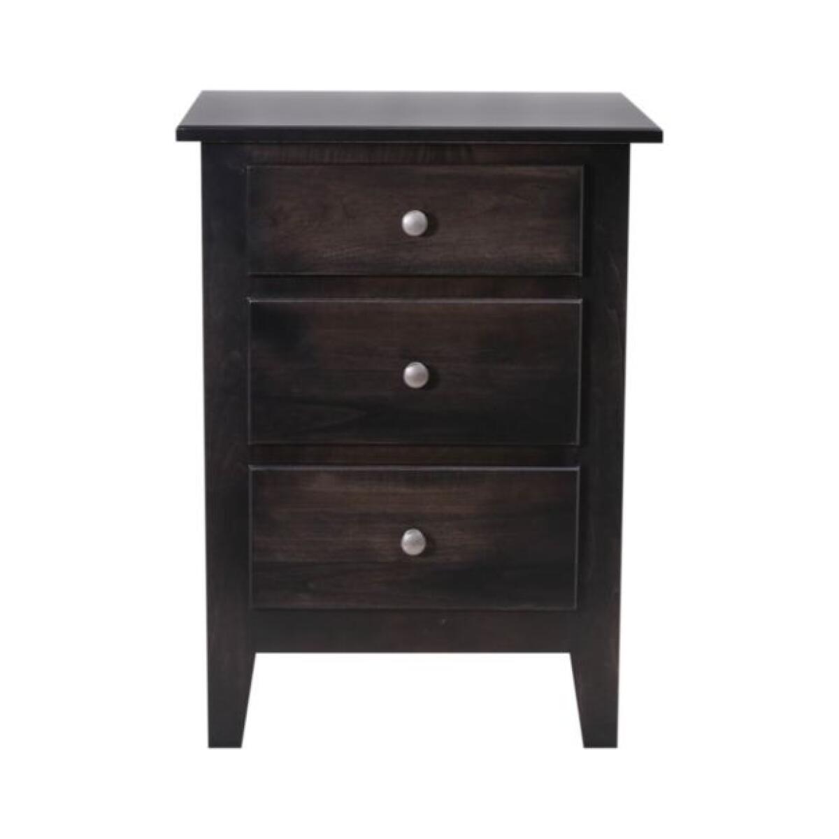 Mapleton 3 Drawer Nightstand in Maple Nightstands Customizable 4