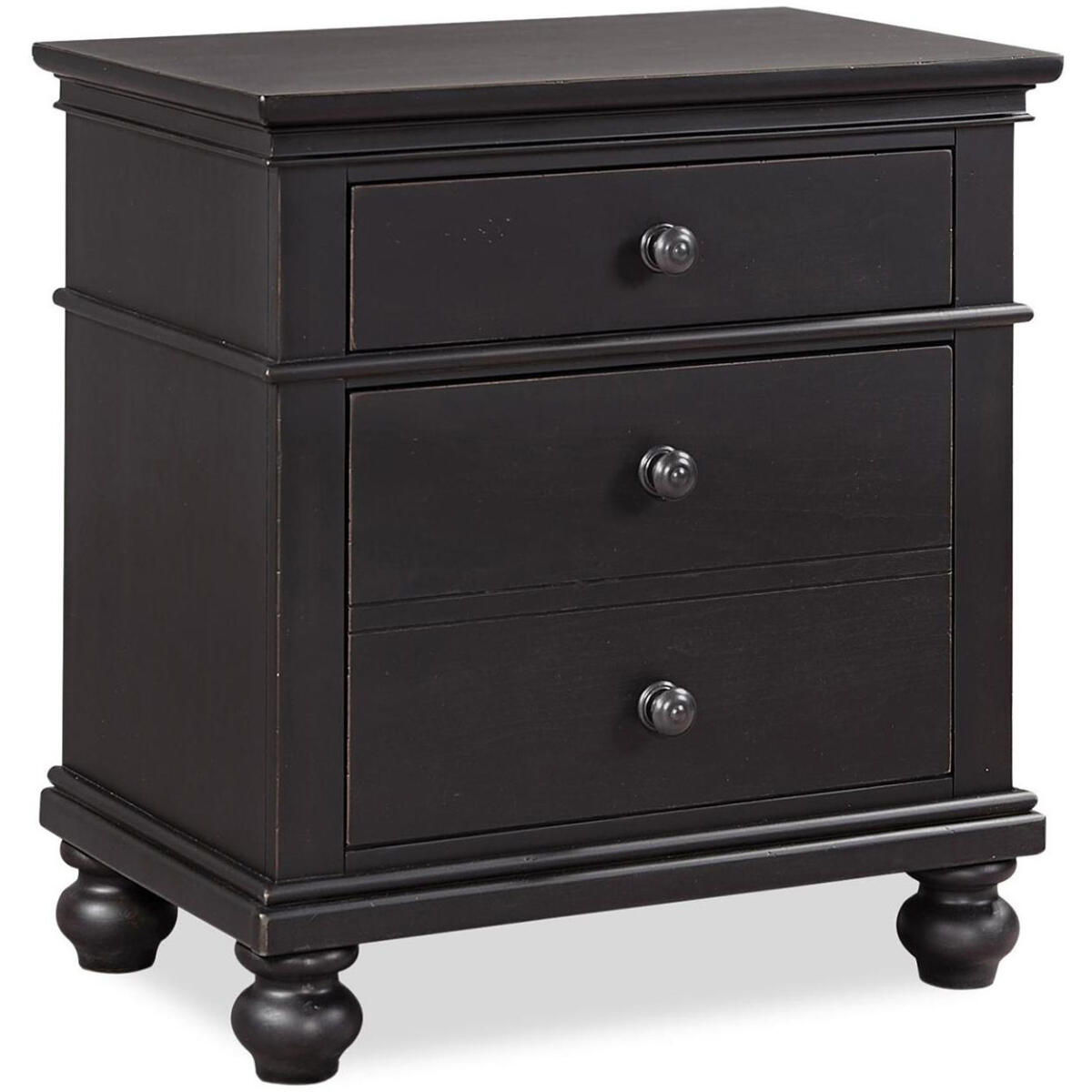 Oxford 2 Drawer Nightstand in Black Nightstands Aspen Home 4
