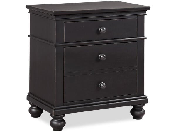 Oxford 2 Drawer Nightstand in Black Nightstands Aspen Home