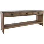 Ellen 3 Drawer Console Table in Brown