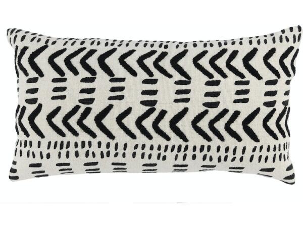 RM Cadiz Ivory/Black 14×26 Accent Pillows Classic Home