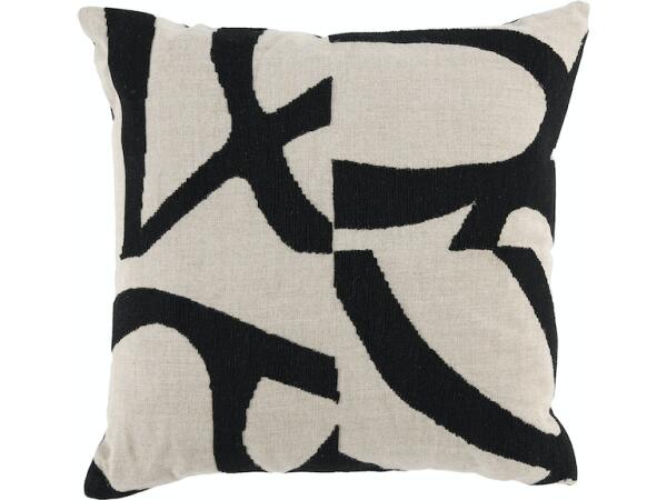 RM Bosa Black/Natural 18×18 Downtown Escape Accent Pillows Classic Home