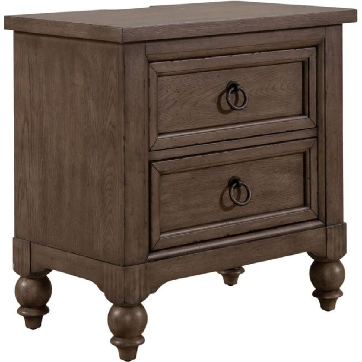 Americana Farmhouse Dusty Taupe Nightstand Nightstands Liberty Furniture 5