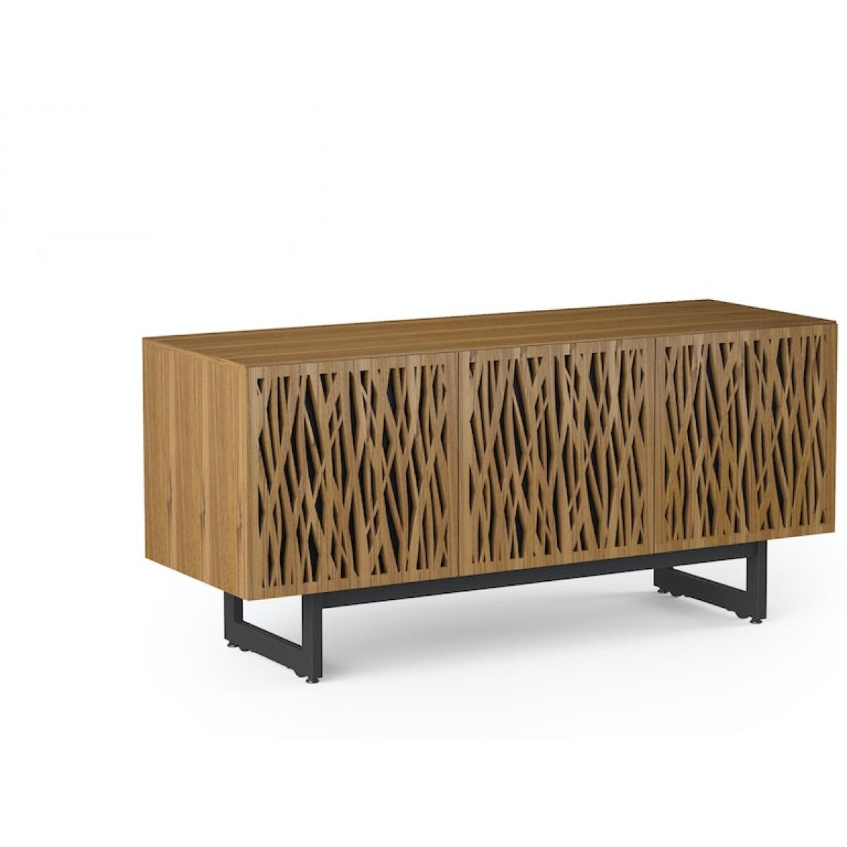 BDI Elements 8777 Triple Wide Cabinet, Wheat Doors, Media Base, Walnut Entertainment Stands BDI 5