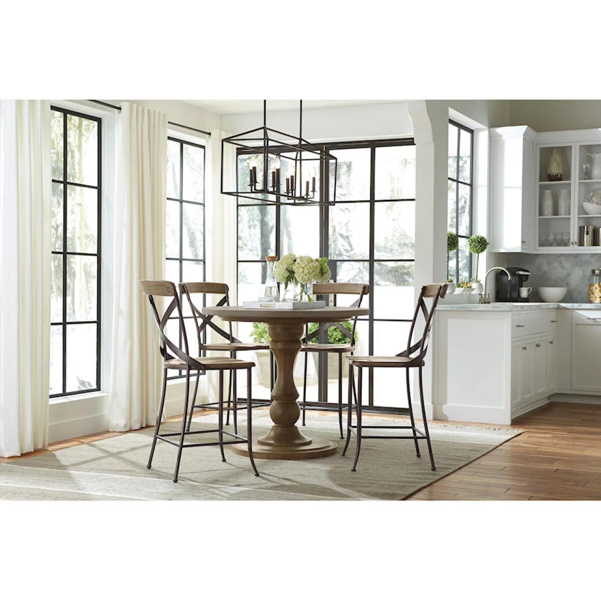 Keystone Industrial Armless Counter Chair Barstools Flexsteel 6