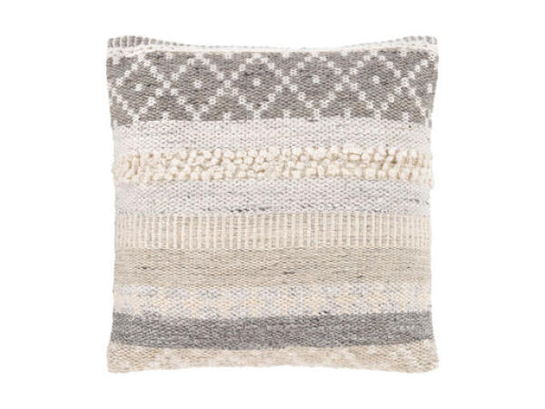 Lorens 20 X 20 inch Cream/Taupe/White/Ivory/Medium Gray/Silver Gray Pillow Kit, Square Accent Pillows Surya