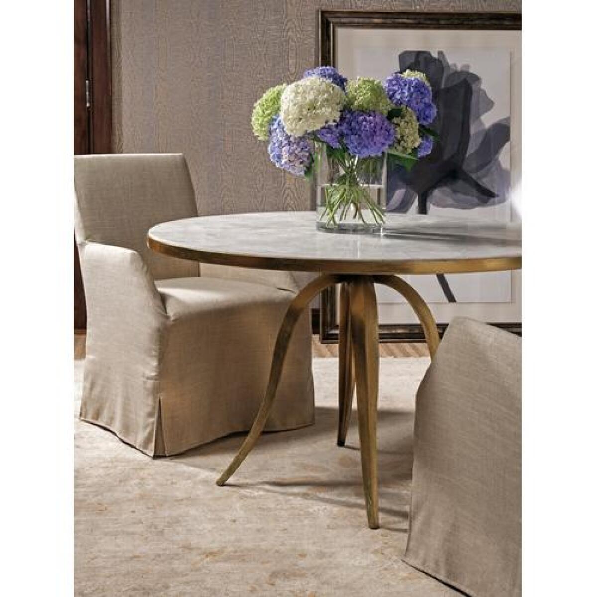 Artistica Crystal Stone Round Dining Table Dining Tables Lexington 5