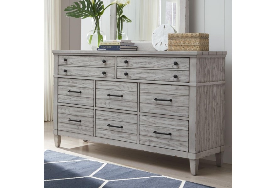 Modern Farmhouse 8-Drawer Dresser With Felt-Lined Drawers - Image 2