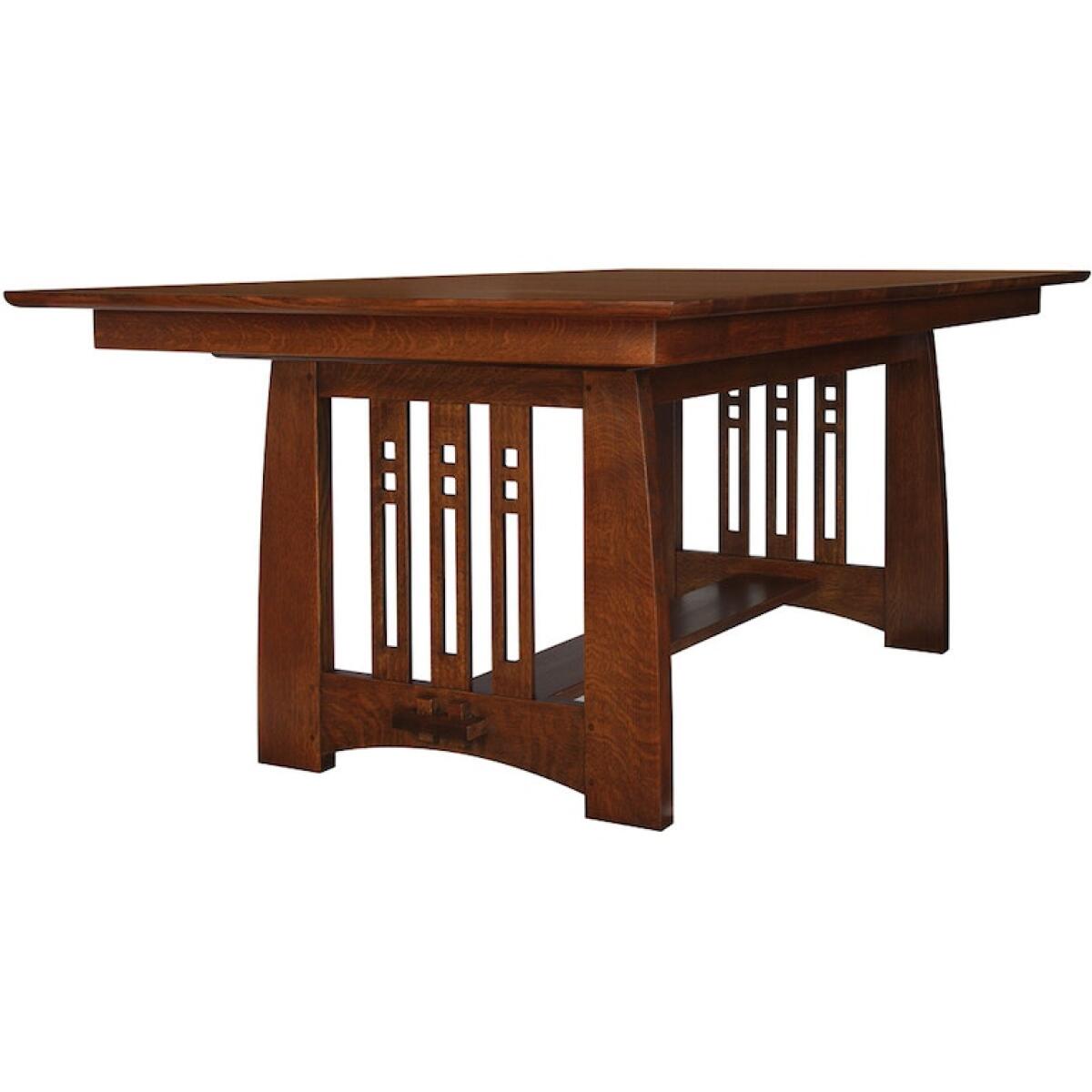 Highlands Trestle Table in Oak Dining Tables Customizable 4