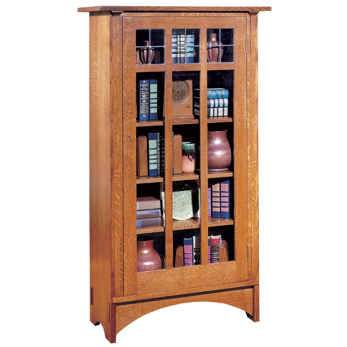 Mission Single Door Bookcase Bookcases Customizable 4