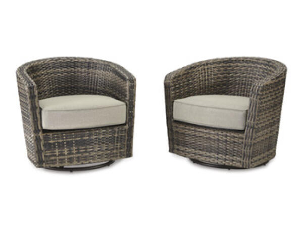Coulee Mills Swivel Lounge with Cushion (Set of 2) Outlet Outdoor