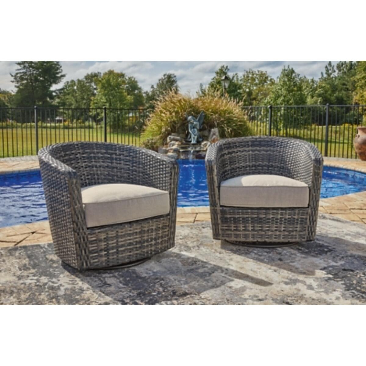 Coulee Mills Swivel Lounge with Cushion (Set of 2) Outlet Outdoor 6