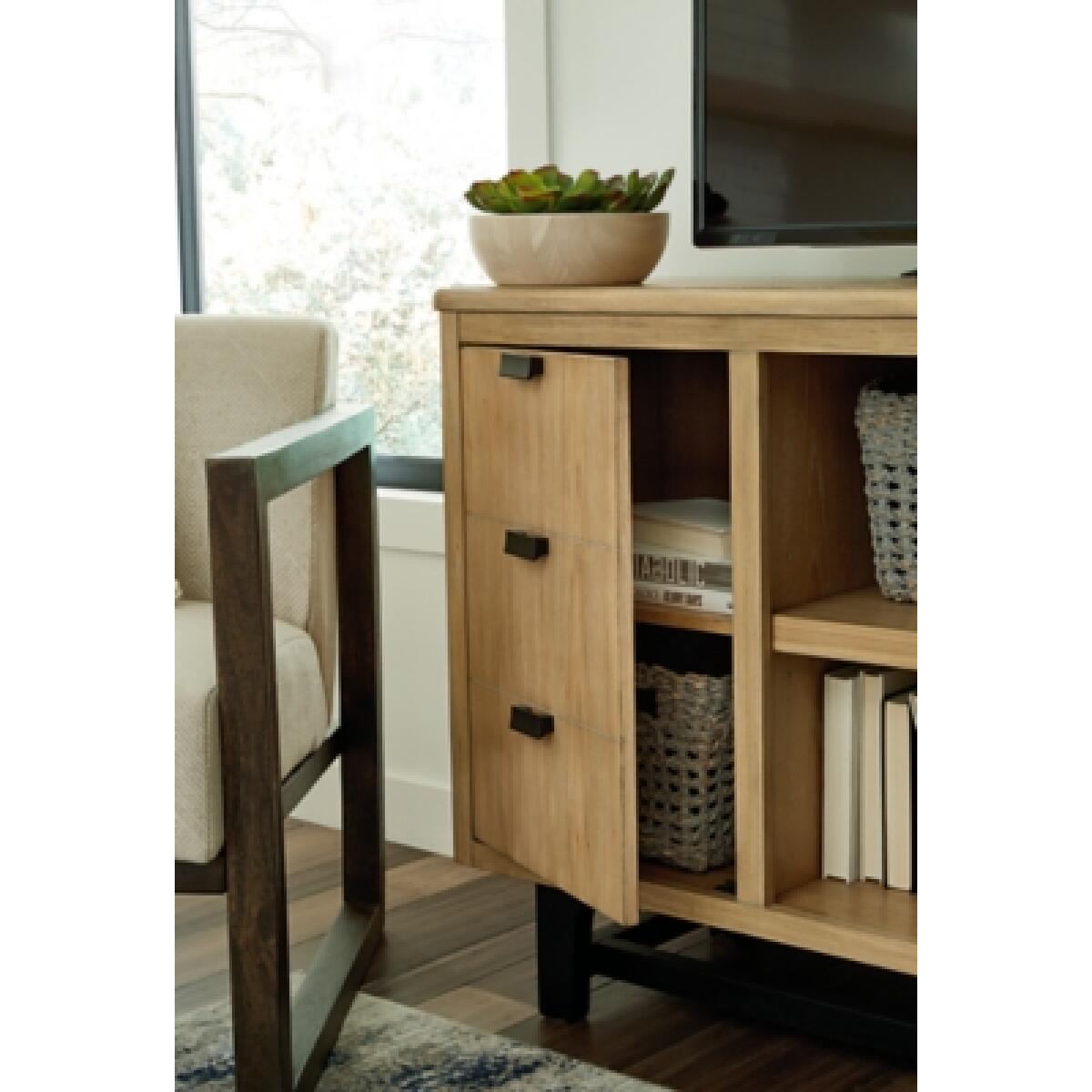 Freslowe Large TV Stand Outlet Entertainment 10