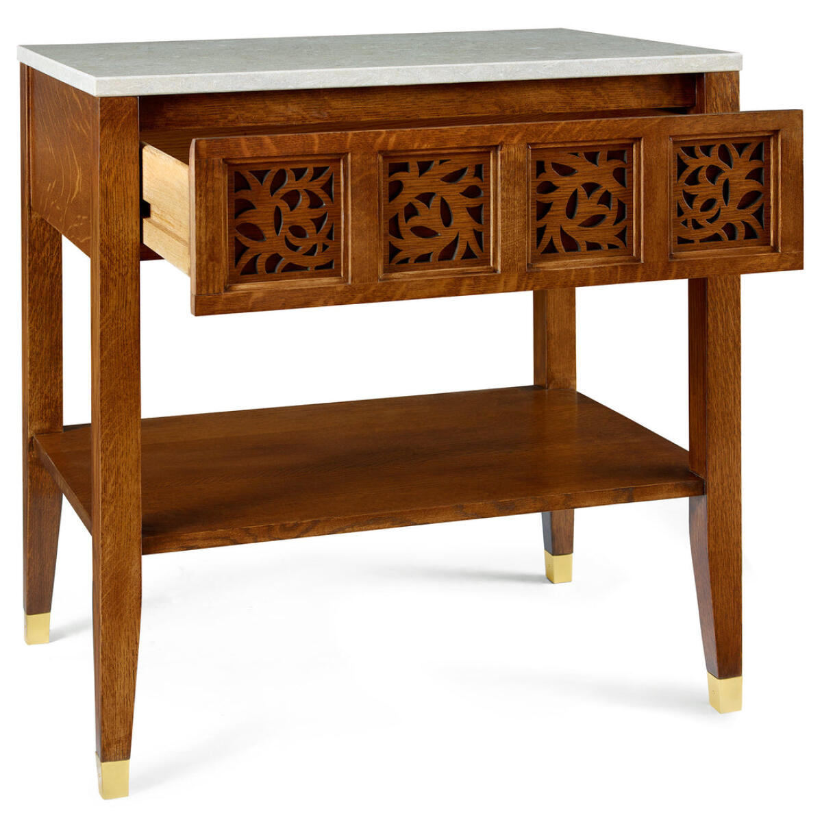 Surrey Hills Open Nightstand, Stone Top Nightstands Stickley Furniture 6