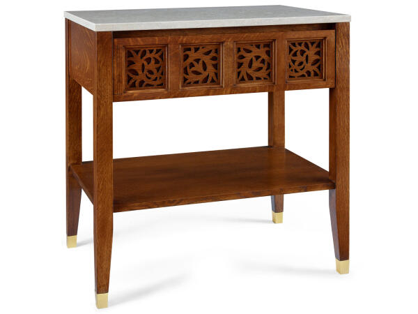 Surrey Hills Open Nightstand, Stone Top Nightstands Stickley Furniture 4