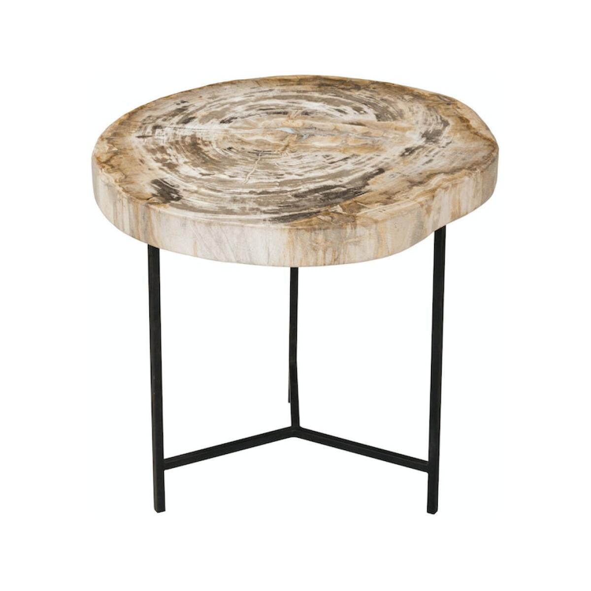Riley Petrified Wood Accent Table Chairside Tables Classic Home 6