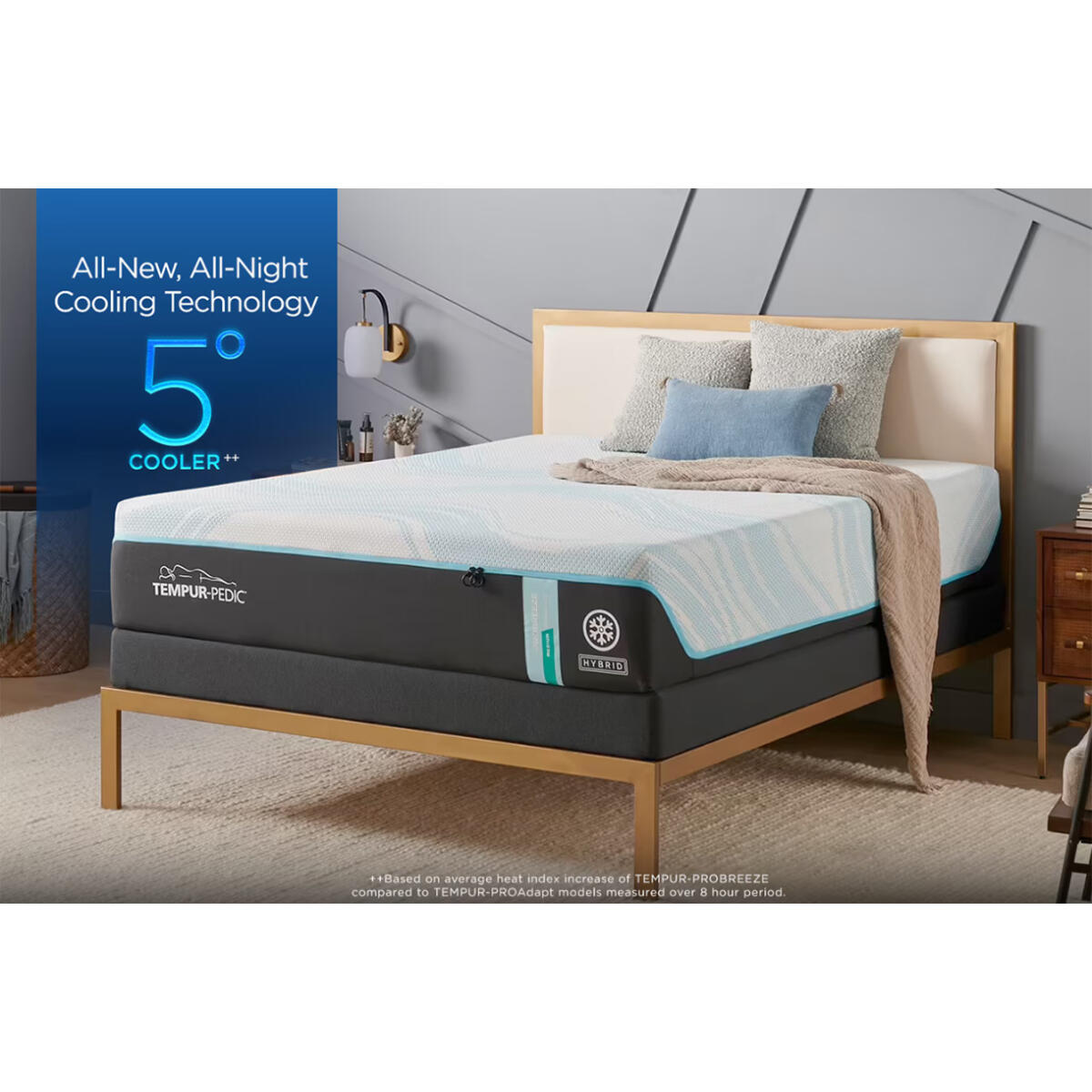 TEMPUR-ProBreeze Medium Hybrid Mattress Mattresses California King 5