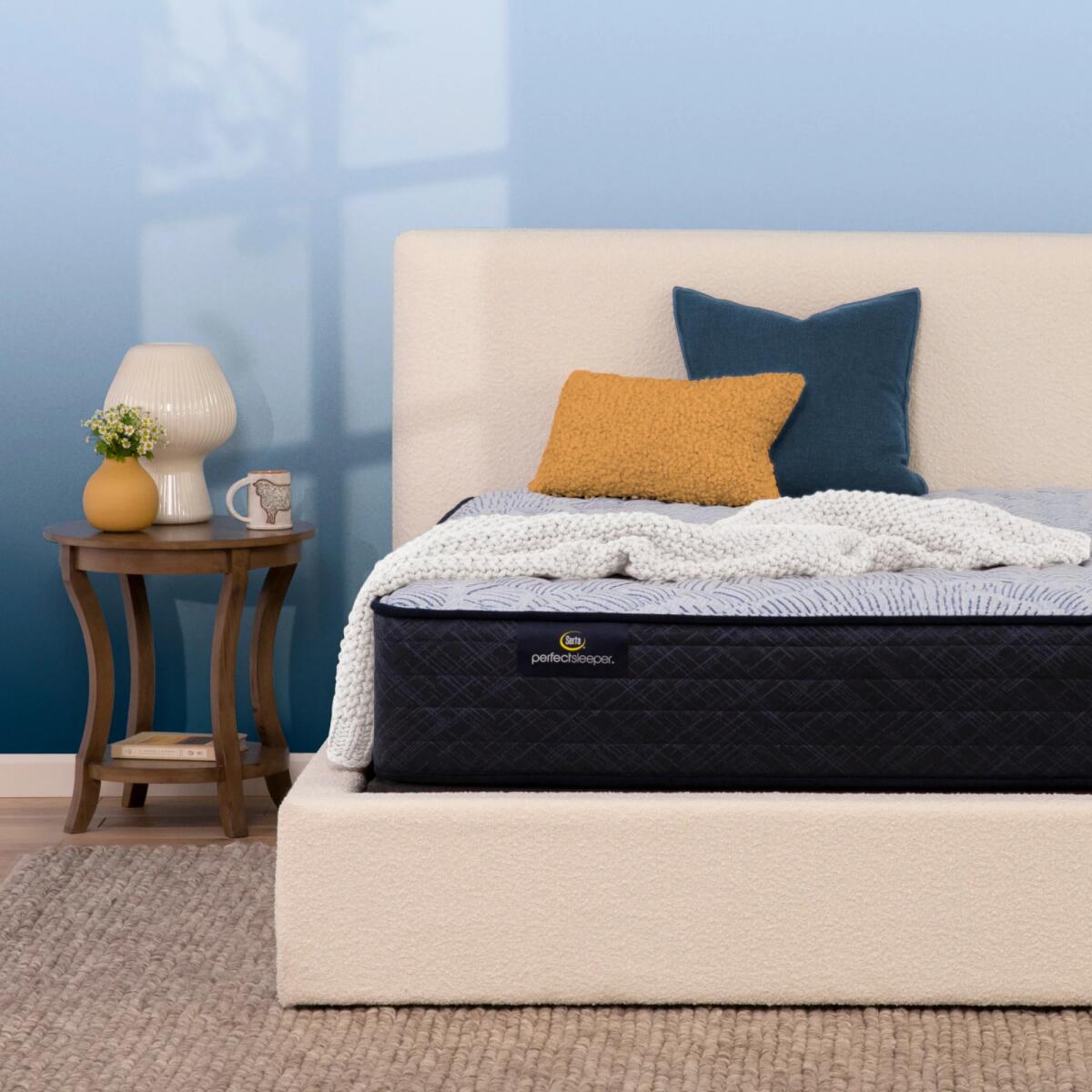 Serta Perfect Sleeper Blue Lagoon Nights Innerspring Firm Mattress California King blue 7