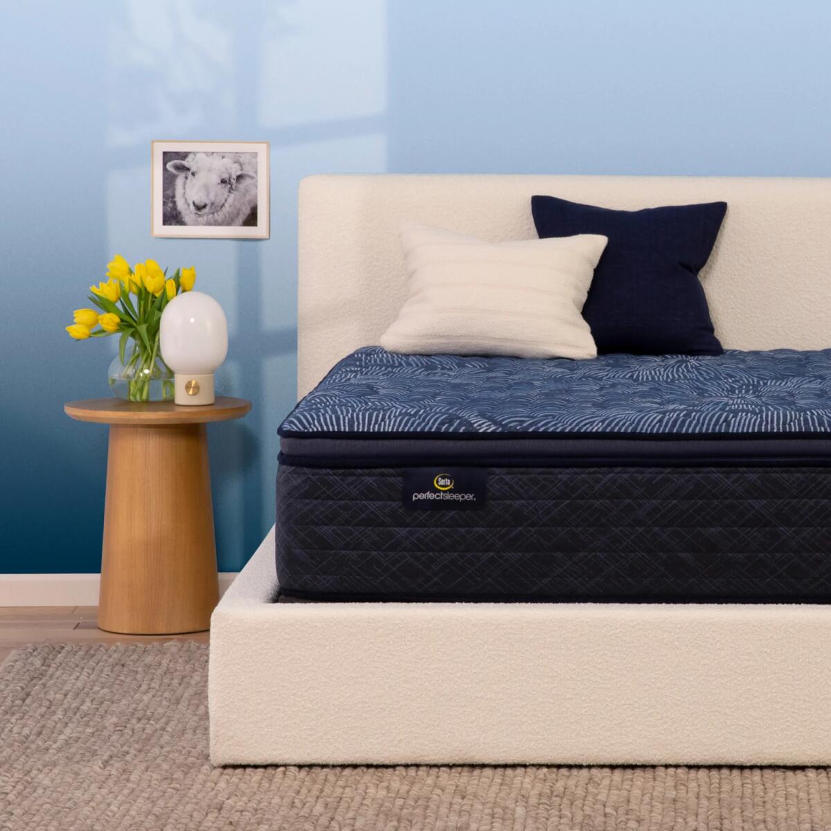 Serta Perfect Sleeper Cobalt Calm Innerspring Firm Pillow Top Mattress Mattresses California King 7