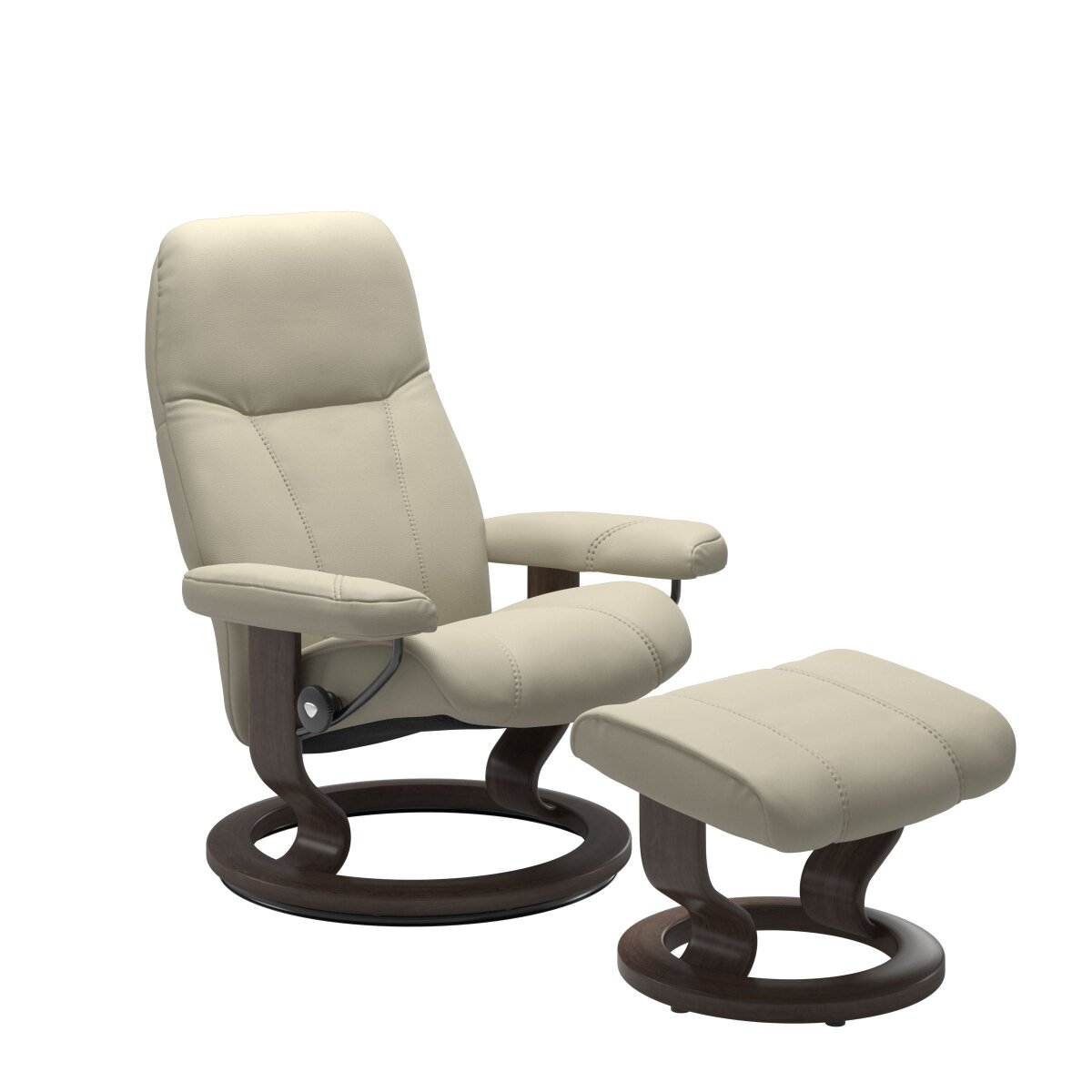 Stressless® Consul (S) Classic Base Recliner with Ottoman Recliners Stressless 4