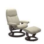 Stressless® Consul (S) Classic Base Recliner with Ottoman Recliners Stressless 8